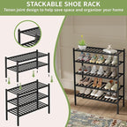 ROMGUAR CRAFT 2 Tier Bamboo Shoe Rack - Image 5