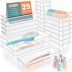 SpaceHacks 25 PCS Plastic Drawer Organizer Set, 4-Size Versatile Organizer by SpaceHacks