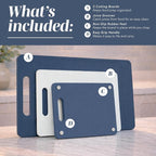 COOK WITH COLOR Non-Slip Cutting Board Set – Kitchen Essentials with Easy Grip - Image 2