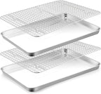 TeamFar Cookies Sheet with Rack, Non-Toxic & Heavy Duty, Dishwasher Safe by TeamFar