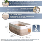 NaturalCozy 13.5”x8.5”x5.5” Storage Baskets - Image 2