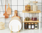 Marsui 4 Pcs Kitchen Organizer Accessories Set Cabinet Organizer Shelf and - Image 5