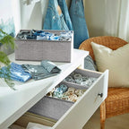 Criusia Foldable Underwear Drawer Organizer, Closet Dividers, Storage Box - Image 7
