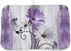 Floral Dish Drying Mat 18x24 Inches by OFIRD