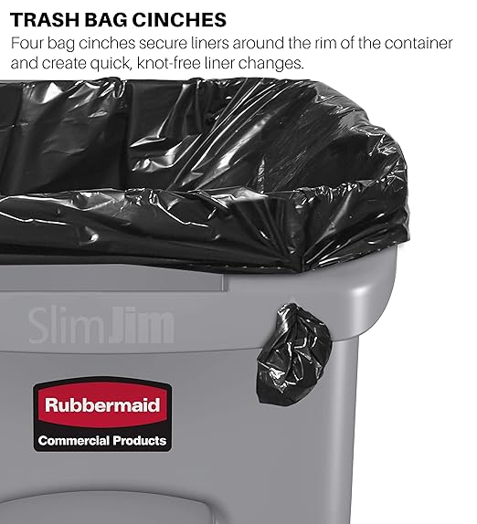 Rubbermaid Commercial Products Slim Jim Trash/Garbage Can - Image 4