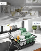 Kitsure Dish Drying Rack for Kitchen Counter, Stainless Steel Sink Organization - Image 8