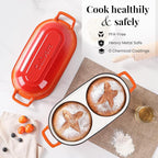 Cast Iron Bread Pan with Lid, Mini Enamel Sourdough Baking Dutch Oven Pot - Image 5