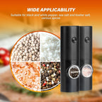 Simple Deluxe Electric Salt and Pepper Grinder Set, One Hand Adjustable - Image 7