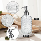 14 Oz Refillable Glass Soap Dispenser - Image 2