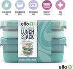 Ello 2-Pack Lunch Stack Plastic Food Storage Container Bento Box - Image 3