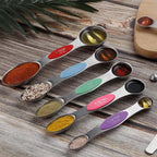 Magnetic Measuring Spoons Set Stainless Steel Dual Sided Stackable Teaspoon - Image 6