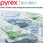 Pyrex Colors Sculpted Tinted Small/Medium Glass Mixing Bowls - Image 5