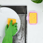 Zulay Kitchen Small Silicone Sponge Holder – Space-Saving Sink Organizer Tray - Image 2
