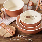 CAROTE 21-Piece Ceramic Cookware Set, Nonstick Pots and Pans Set - Image 5