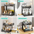 Under Sink Organizer, Extra-Wide Upgrade, Height Adjustable Organization and - Image 7