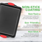 NutriChef Nonstick Baking Pans Set – Premium Cookie Sheets - Image 4