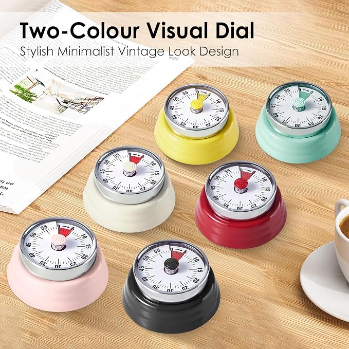 Visual Timer, Teeloray 60-Minute Countdown Timer, Kitchen Timer - Image 3
