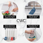 COOK WITH COLOR Silicone Cooking Utensils, Kitchen Utensil Set, Cooking Utensils - Image 3