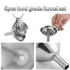 6pcs Kitchen Funnels for Filling Bottles, Small/Medium/Large Food Grade - Image 9