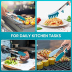 5-Pack Silicone Tongs for Cooking, Maywe Tanso 4PCS 13-Inch Kitchen Tongs - Image 5