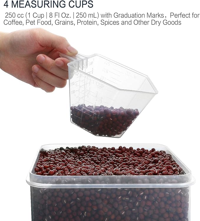 Large Food Storage Containers 5.2L, MCIRCO 4 Pieces Plastic Airtight Food - Image 6