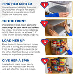 Mighty Susan 2-Tier Lazy Susan Pantry Organizer – Steel Reinforced Turntable - Image 7
