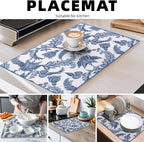 Dish Drying Mat Floral Print Microfiber kitchen drying mat, 20x15 inches - Image 6