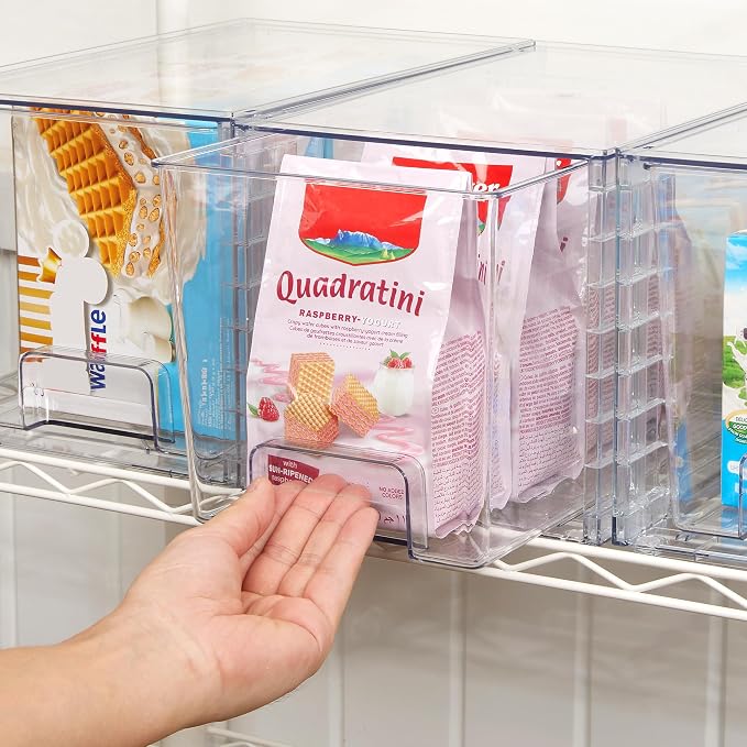 Vtopmart 4Pack Large Stackable Kitchen Pantry Storage Drawers, Acrylic Drawer - Image 8
