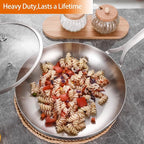 DELARLO Tri-ply Stainless Steel Frying Pan Set - Image 4
