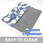 Dish Drying Mat Floral Print Microfiber kitchen drying mat, 20x15 inches - Image 4