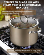 Cooks Standard Hard Anodized Ceramic Nonstick 8-Quart Stock pot - Image 6