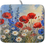 4th of July Dish Drying Mat for Kitchen Counter 16x18 Patriotic Floral - Image 4