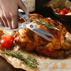 AWinjoy Kitchen Scissors, Heavy Duty Sharp Kitchen Shears, Stainless Steel & - Image 2