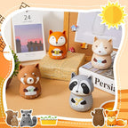 Amylove 4 Pieces Cute Kitchen Timer Animal Mechanical Manual Fox Raccoon Bear - Image 5