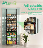 Mefirt Over The Door Pantry Organizer, Wall Mount Spice Rack, Pantry Hanging - Image 3