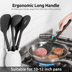 Silicone Kitchen Cooking Utensil Set: U-Taste High Heat Resistant 13.6in Long - Image 7