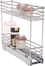 Household Essentials Chrome 2-Tier Sliding Cabinet Organizer - Image 6