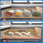 MIUKAA Clear Acrylic Spice Drawer Organizer, 4 Tier- 1 Set Seasoning Jars - Image 4