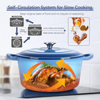 E-far Dutch Oven Pot with Lid, 5 Quart Enameled Cast Iron Round Dutch Oven - Image 5