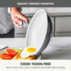 GreenPan Dover Healthy Ceramic Nonstick, 12 Piece Cookware Pots and Pans Set - Image 2