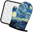 The Starry Night Oven Mitts and Pot Holders Kitchen Cooking Gloves 2 Pcs Set - Image 2
