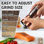 Premium Salt and Pepper Grinder Set - 6 oz - Image 6
