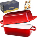Cast Iron Bread Loaf Pan with Lid, 2 In 1 Loaf Pans by Articarting
