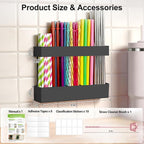 9.5” Large Acrylic Straw Holder - Image 8