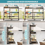 ADBIU Over The Sink Dish Drying Rack Snap-On Design 2 Tier Large Dish Rack) - Image 2