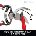 Corona Tools Handheld Garden Tool Sharpener– Blade Sharpener - Image 4