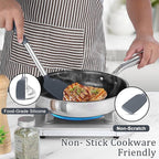 TeamFar Silicone Cooking Utensils Set, Turner/Spoon/Pasta Server - Image 5