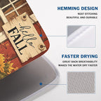 Fall Dish Drying Mat for Kitchen Counter Vintage Autumn Cat Sunflower Pumpkin - Image 4