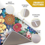 Boho Floral Dish Drying Mat for Kitchen Counter 18x24 Inch Super Absorbent - Image 4