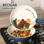 BECIGAR 23pcs Ceramic Pots and Pans Set, Nonstick Detachable Handle Cookware - Image 8